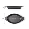 HAWOK Cast Iron Oval Mini Server, 6.5"LX4.7"W, 12oz, 6 Pcs