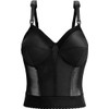 Exquisite Form womens Back Close Longline Bra, Black, 40DD US