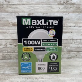 MaxLite 2 MAXLITE G40 12W LED 100W Replacement 800 Lumens Long-Life Light Bulb 3000k MCM