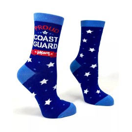 Fabdaz Proud Coast Guard Mom Military Mother Gift Women's Crew Novelty Socks
