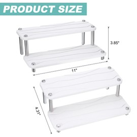 sourcing map 2 Tier Instant Dry Sink Organizer, Kitchen Sink Caddy Sponge Holder, Fast Drying Stone Sink Tray for Home Decor, Bathroom, Kitchen,White