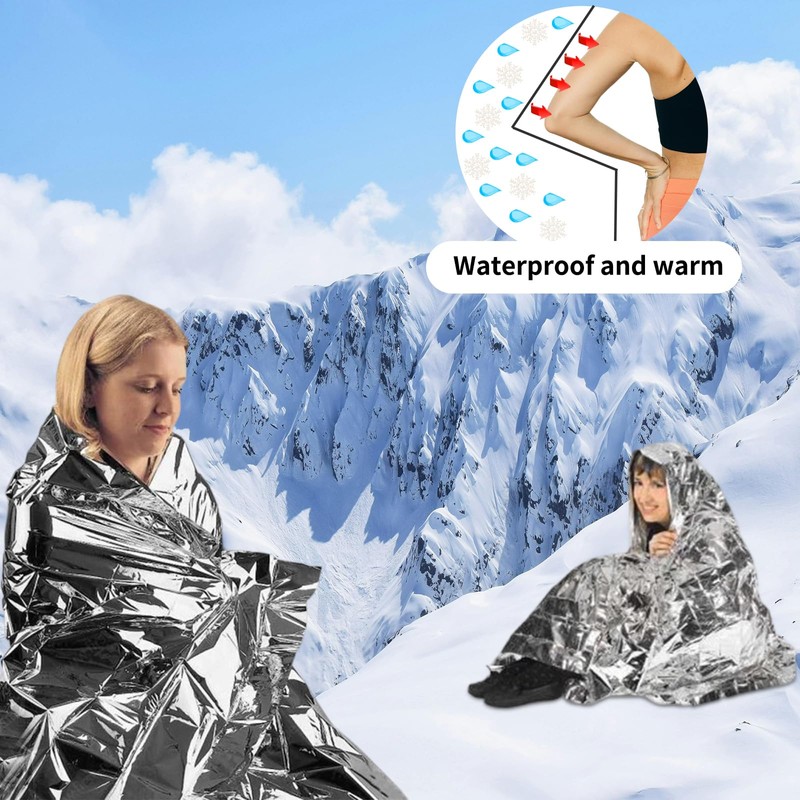 Skyzone Double-Sided Reflective Emergency Blanket 160x210cm - Thermal Insulation for