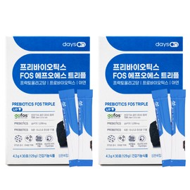 Oh Hanjin Days On Prebiotics FOS Triple 4.3g x 30 sachets (2 packs) / 오한진 데이즈온 프리바이오틱스 FOS 트리플 4.3g x 30포 2통