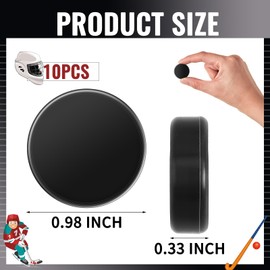 Liliful 0.98 x 0.33 Inch Mini Hockey Pucks for Tables Game Small Replacement Pucks Hockey Accessories for Adults Fun Entertainment Equipment (10pcs)