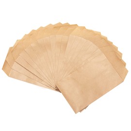 Florskoye Flat Kraft Paper Treat Bags Brown 100 Pack, 6x9 Inch Small Paper Bags for Gift Sandwich Candy Cookie Snacks Doughnut Popcorn Craft Jewelry Merchandise Party Favor Bags ( Brown 6.2x9.4