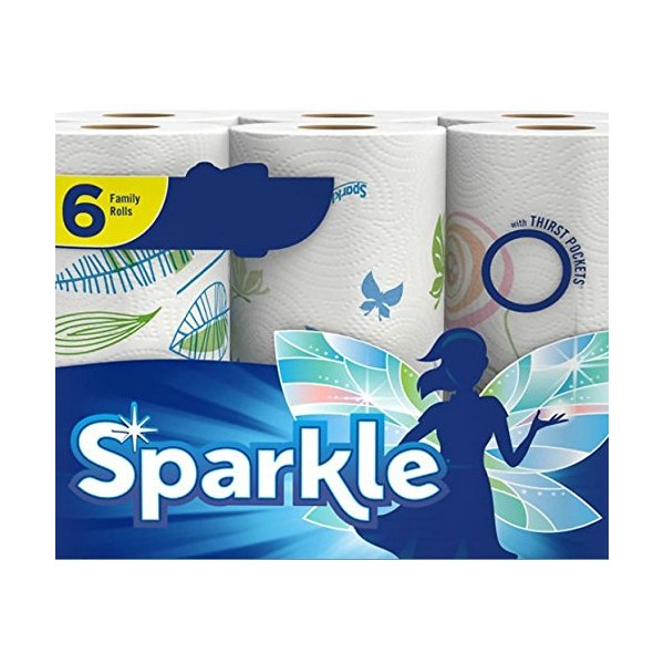 Sparkle Spirited Prints Full Sheet Paper Towels 44.0 ea, 6 Family Rolls