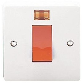 Crabtree - 1 Gang 45A DP Cooker Switch with Neon, White