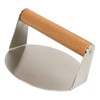 Hamburger Press 304 Stainless Steel Smooth Surface Wooden Handle Easy