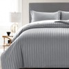 MOONLIGHT20015 Single Duvet Cover Set Reversible Stripes Satin Bedding Set