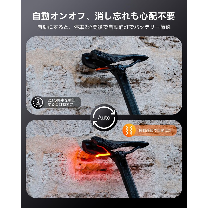 RAVEMEN CL01 Tail Light, Bicycle Rear Light, USB-C Charging, 300°