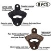 Luwanburg 8 PCS Cast Iron Beer Bottle Opener Wall Mounted