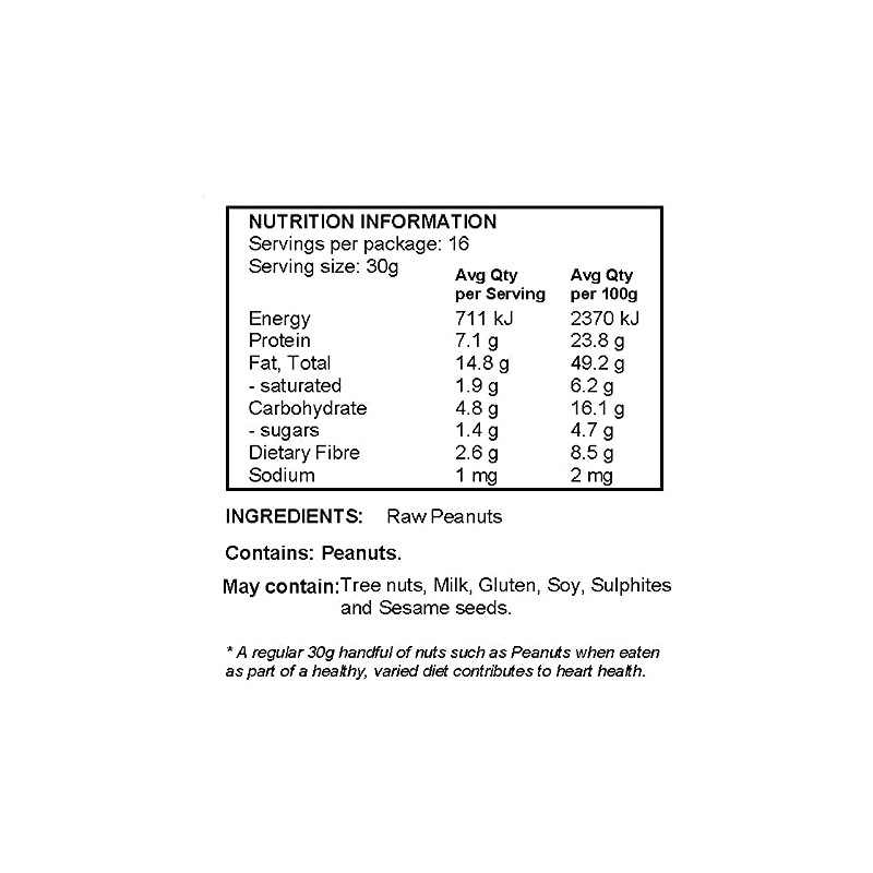 J.C.'S QUALITY FOODS Australian Raw Peanuts with Skin On