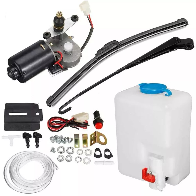 LIANGREN 12V Electric Windshield Wiper Motor Kit+Wiring For Polaris Ranger