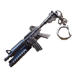 Fat-catz-copy-catz M16 Rifle Gun Metal Model Keyring Keychain Pendant 6cm