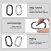 Pack of 12 Oval Spring Carabiner Hooks, Stainless Steel, Oval