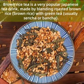 Genmaicha Green Tea with Matcha - Roasted Brown Rice Japanese Tea, 400g (14.1oz) - Premium Loose Leaf Tea, Nutty & Toasty Flavor, Low caffeine