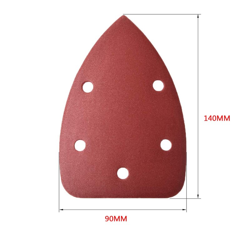 TA-VIGOR 320 Grit Detail Sander Sandpaper 5Pcs, 5 Holes Mouse