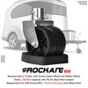 Rockane Dual 6'' Trailer Jack Swivel Caster Wheel Replacement with