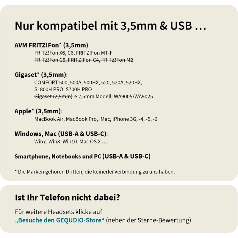 Telephone headset 3.5 and bundles.