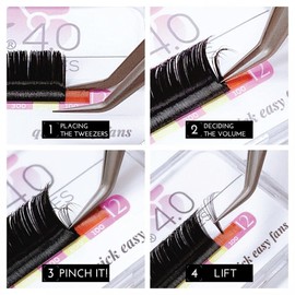 Eyelash Extension Alluring Easy Fan Self Fanning Volume Lashes C Curl Thickness 0.05mm (C - 0.05 x mix 7-15mm)