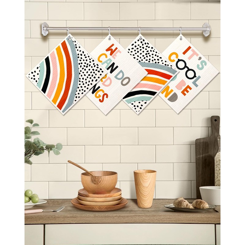 Miss Adola Kitchen Reusable Swedish Dishcloths - 12 Pack Absorbent,