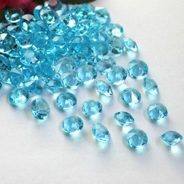 Bonnin 5000 Wedding Table Scatter Confetti Crystals Acrylic Diamonds Rhinestones for Table Wedding Decorations Bridal Shower Decorations Vase Beads Crystals 6-8 Tables (Blue)