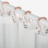 Goowin Shower Curtain Hooks, 12 Pcs Shower Curtain Rings, Stainless