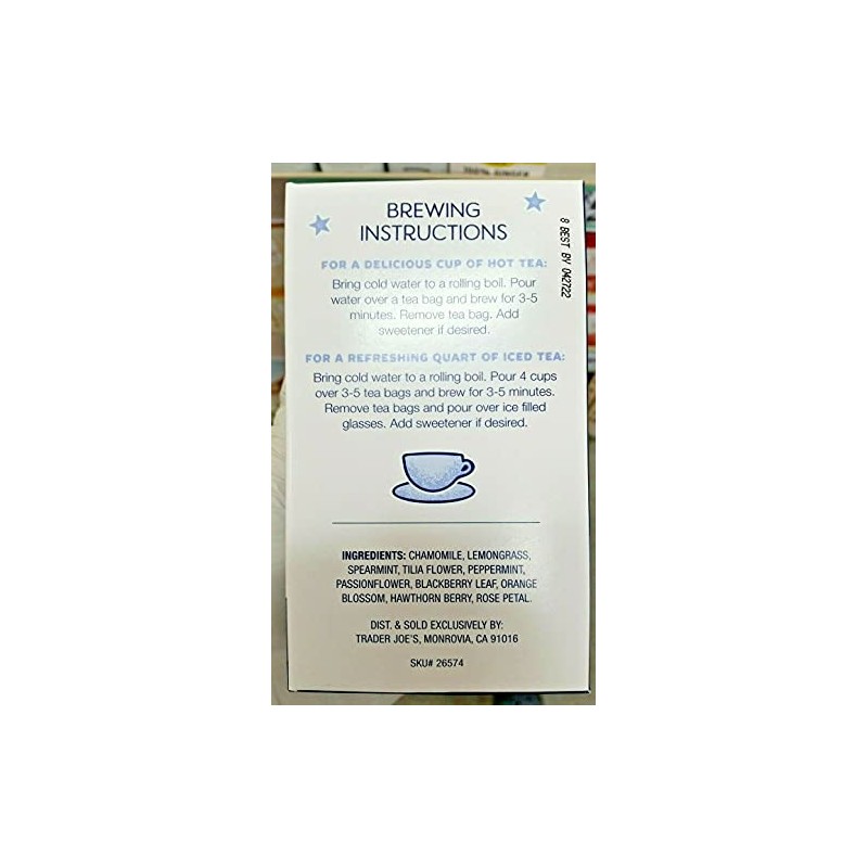 Trader Joe's Well Rested Herbal Tea 20 tea bags