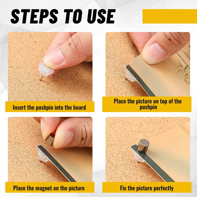 Outus 20 Sets Magnetic Push Pin Magnet Thumb Tack Poster