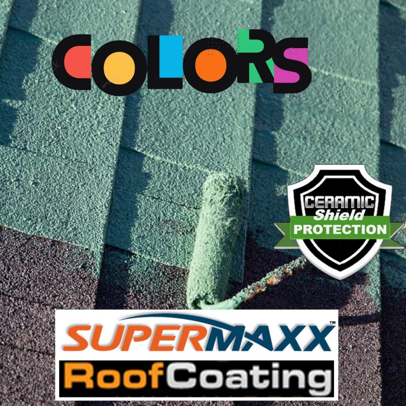 SUPERMAXX NANO ROOF COATING CUSTOM COLORS FOR ASPHALT SHINGLES CONCRETE