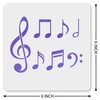 MAGJUCHE Music Notes Stencil 6 Inches, Reusable Musical Stencil for