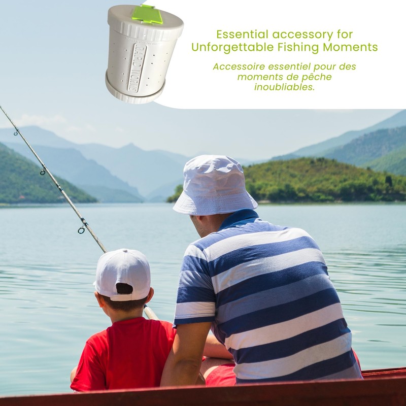 2-Pack Live Worm & Night Crawlers Bait Boxe with Aeration