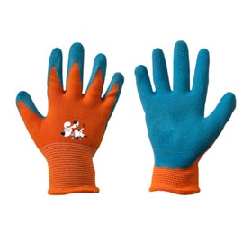 Children's work gloves latex protective gloves gardening gloves children's gloves orange size 2 - 6.