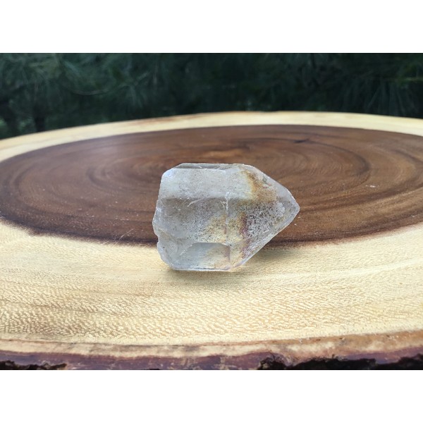 Brazilian Quartz Rough Point With Natural Growth Inclusions