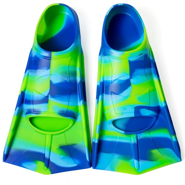 Fanwill Kids Swim Fins,Short Comfortable Flippers for Lap Swimming and
