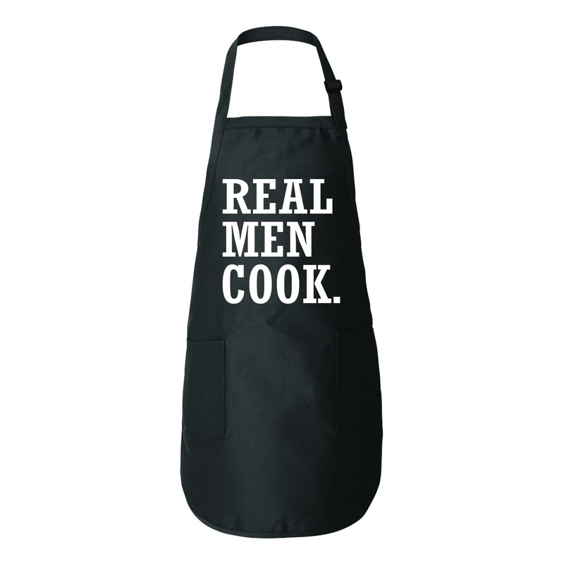 Real Men Cook Kitchen BBQ Grilling Cooking Graphic Apron with