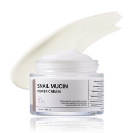 BOM Snail Mucin Power Cream – Koreanische Gesichtscreme mit Schneckenschleim, Dreifach-Kollagen & Ceramiden, Repariert, Nährt & Stärkt die Barriere, Intensive Pflege, Geschmeidige Haut | K-Beauty 50g