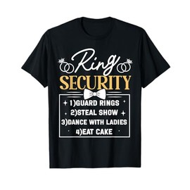 Kids Ring Security Ring Bearer Boys Wedding Party Marriage T-Shirt