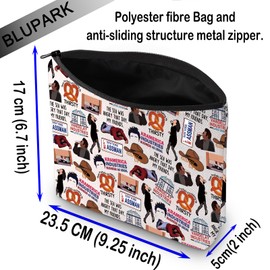 BLUPARK S Feld Lover Gift The Sea Was Angry Makeup Bag Funny Comedy Series Gift 90's Sitcom Canvas Zipper Pouch, The Sea Was Angry, Retro