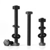 BNUOK 1/4-20 x 4 Hex Head Screws Bolts,Hex Nuts,Flat &