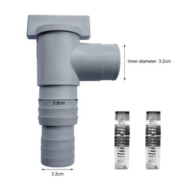 Shunfaji Swimming Pool Maintenance/Stop Valve with 32/38mm Hose Connection, Pool Valve Double Split Hose Valve Plunger Valve Pool Accessories, For Above Ground Pool and Pool Pump (Pack of 2)