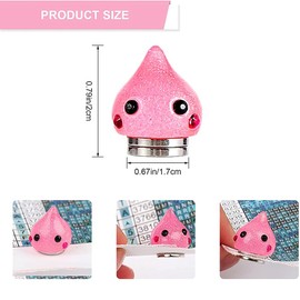 JZSMY 6Pcs Diamond Painting Magnet Cover Holder, Cute Water Drop Shape Diamond Painting Magnetic Cover, Diamond Art Accessories, Minder for DIY Cross Stitch Coloured Art Craft Accessories Tools