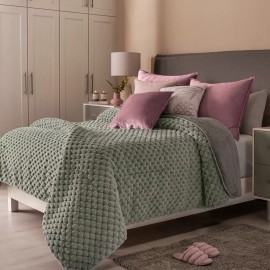 Vianney Cobija Vianney Everest color verde con diseño aria de 2.3m x 2.15m
