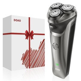 DOAO Electric Razor for Men, Upgraded Mens Electric Shavers for Men 2 in 1 Waterproof Cordless Rotary Beard Rechargeable Shaver for Face, Wet & Dry Use (A3)