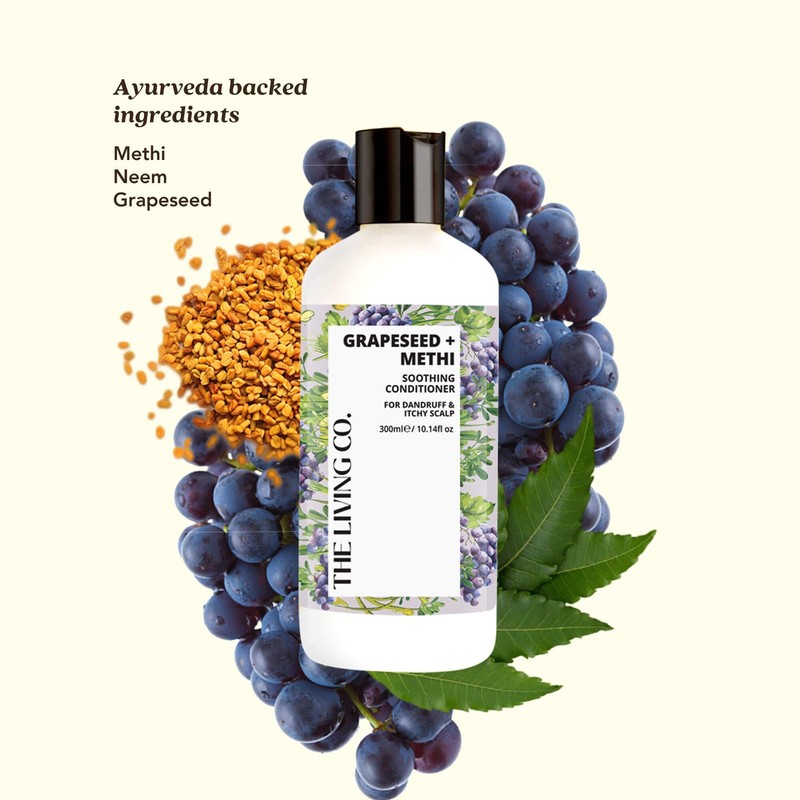 THE LIVING CO Soothing Conditioner With Grapeseed + Methi For
