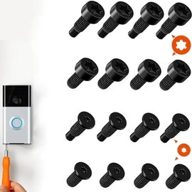 16 Pcs Ring Doorbell Screws Replacement, Ring Doorbell Screws, T5,T16 Security Screws Accessories, Ring Security Screw Compatible with Video Doorbell, Ring Doorbell Accessories, Video Doorbell