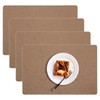 marysgift Placemats Set of 4 PU Leather Reversible Table Mats