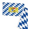 KarnevalsTeufel.de Bavaria Flag Blue/White with Bavarian Crest Decoration for Folk