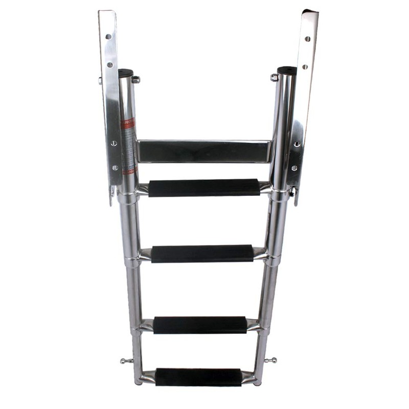 4-Step Ladder Stainless Steel Under Platform Sliding Ladder Boat Boarding