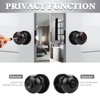Probrico 10 Pack Round Privacy Door Knob(Thumb Turn Lock on